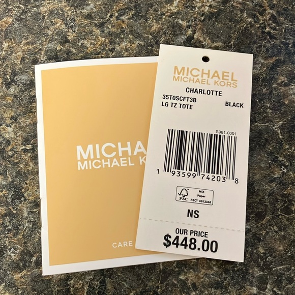 2/15  Michael Kors charlotte large tote black signature - Picture 16 of 16